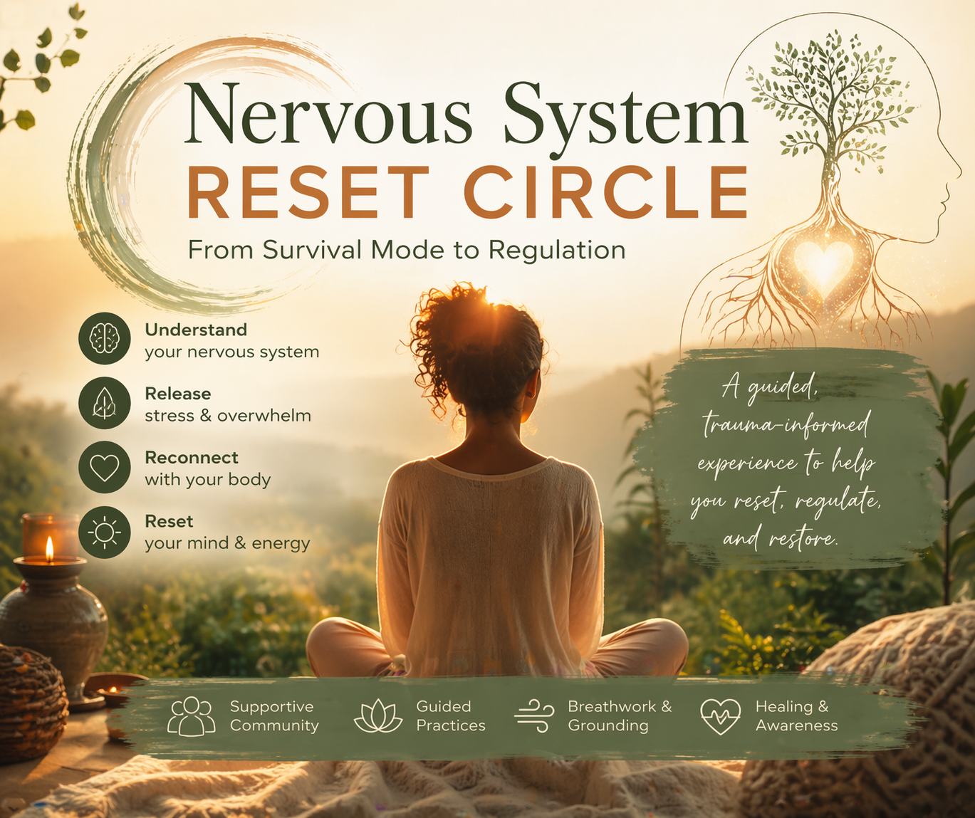 Nervous System Reset Circle virtual healing and nervous system support group